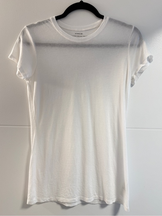 Vince Tops - Vince White Pima Cotton Modal Crew Neck Tee | Luxury Essential | Size Small